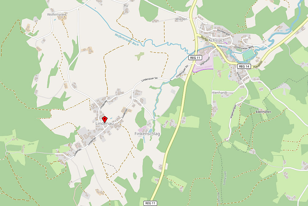 Karte Lindenau / Bayerischer Wald Karte Lindenau / Achslach im Bayerischen Wald